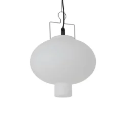 QAZQA Gartenbeleuchtung|Pendelleuchten Außen*Smart Outdoor Hängelampe Weiß 35cm inkl. Wifi A60 - Pion