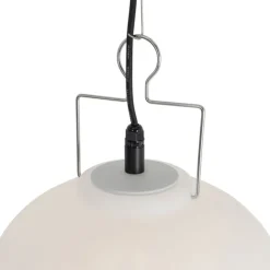 QAZQA Gartenbeleuchtung|Pendelleuchten Außen*Smart Outdoor Hängelampe Weiß 35cm inkl. Wifi A60 - Pion