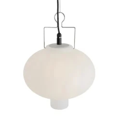 QAZQA Gartenbeleuchtung|Pendelleuchten Außen*Smart Outdoor Hängelampe Weiß 35cm inkl. Wifi A60 - Pion