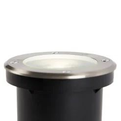 QAZQA Gartenbeleuchtung|Bodenstrahler Außen*Smart Outdoor Spot Spot Edelstahl inkl. WiFi GU10 IP65 - Delux