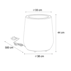 QAZQA Gartenbeleuchtung|Smarte Außenbeleuchtung*Smart Outdoor Stehleuchte Blumentopf weiß IP44 inkl. Wifi A60 - Flowerpot