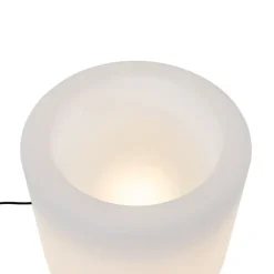 QAZQA Gartenbeleuchtung|Smarte Außenbeleuchtung*Smart Outdoor Stehleuchte Blumentopf weiß IP44 inkl. Wifi A60 - Flowerpot