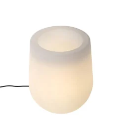QAZQA Gartenbeleuchtung|Smarte Außenbeleuchtung*Smart Outdoor Stehleuchte Blumentopf weiß IP44 inkl. Wifi A60 - Flowerpot