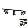 QAZQA Smarte Spots|Deckenstrahler*Smart Rail System Schwarz 3 Lichter inkl. Wifi GU10 - Movie