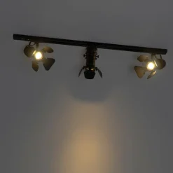 QAZQA Smarte Spots|Deckenstrahler*Smart Rail System Schwarz 3 Lichter inkl. Wifi GU10 - Movie