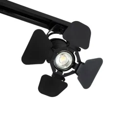 QAZQA Smarte Spots|Deckenstrahler*Smart Rail System Schwarz 3 Lichter inkl. Wifi GU10 - Movie