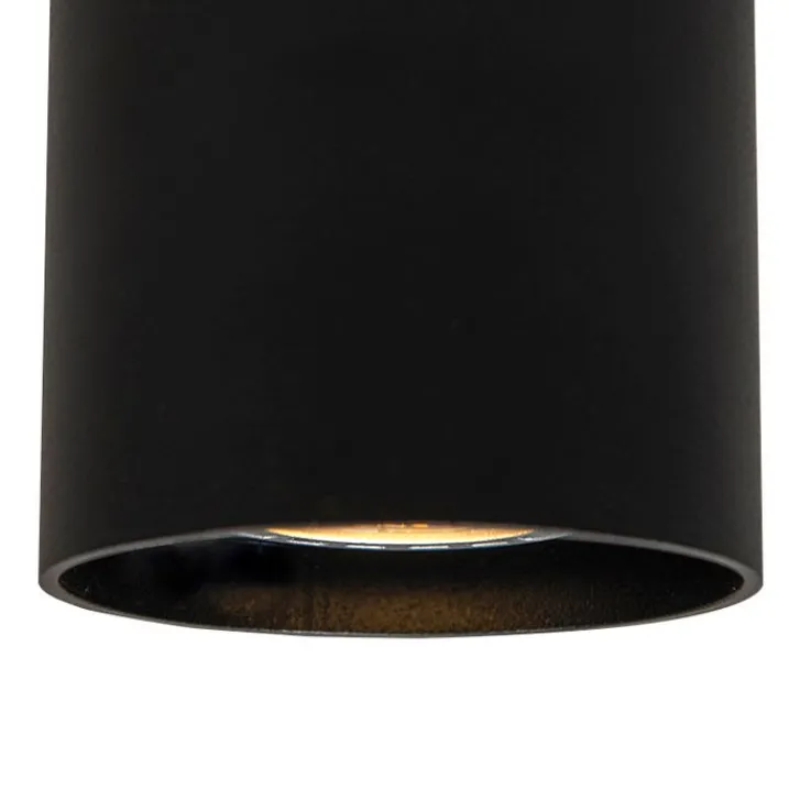 QAZQA Smarte Spots|Smarte Deckenleuchten*Smart schwarz gold inkl. WiFi GU10 - Tubo