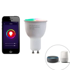 QAZQA Gartenbeleuchtung|Smarte Außenbeleuchtung*Smart Spike schwarz IP65 inkl. WiFi GU10 - Fertig