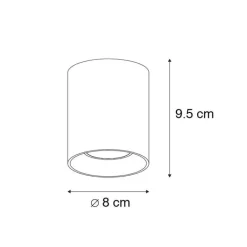 QAZQA Smarte Spots|Smarte Deckenleuchten*Smart Spot gold inkl. WiFi GU10 - Tubo