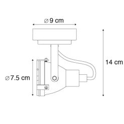 QAZQA Smarte Spots|Smarte Deckenleuchten*Smart Spot rostbraun inkl. WiFi GU10 - Sorra