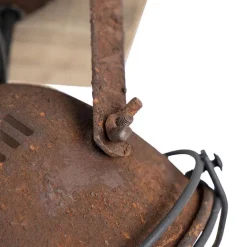 QAZQA Smarte Spots|Smarte Deckenleuchten*Smart Spot Rostbraun mit Holz inkl. 2 WiFi GU10 - Gina