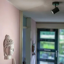 QAZQA Schlafzimmerlampen|Küchenlampen*Smart Spot schwarz inkl. WiFi GU10 verstellbar - Jeana