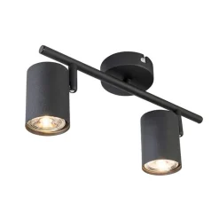 QAZQA Smarte Spots|Smarte Deckenleuchten*Smart Spot schwarz kippbar inkl. 2 WiFi GU10 - Jeana 2