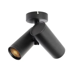 QAZQA Deckenstrahler|Aufbaustrahler*Smart Spot Schwarz 2-Licht inkl. Wifi GU10 - Scopio Honey