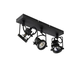 QAZQA Deckenstrahler|Aufbaustrahler*Smart Spot Schwarz 3-Licht inkl. Wifi GU10 - Sulux