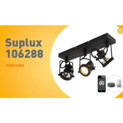 QAZQA Deckenstrahler|Aufbaustrahler*Smart Spot Schwarz 3-Licht inkl. Wifi GU10 - Sulux