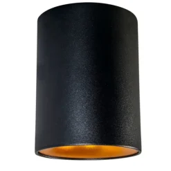 QAZQA Smarte Spots|Smarte Deckenleuchten*Smart Spot schwarz mit Gold inkl. GU10 WiFi Lichtquelle - Ronda