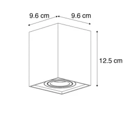 QAZQA Smarte Spots|Smarte Deckenleuchten*Smart Spot schwarz verstellbar inkl. WiFi GU10 - Quadro Up