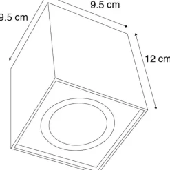 QAZQA Smarte Spots|Smarte Deckenleuchten*Smart Spot weiß inkl. WiFi GU10 verstellbar - Quadro 1 Up