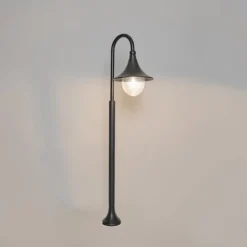 QAZQA Smarte Außenbeleuchtung|Laternen Außen*Smart-Außenlaterne schwarz 125 cm IP44 inkl. Wifi A60 - Daphne