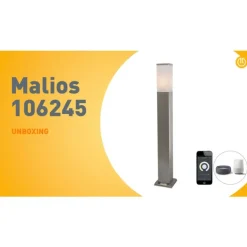 QAZQA Smarte Außenbeleuchtung|Stehlampen Außen*Smart-Außenleuchte 80 cm Stahl inkl. Wifi P45 - Malios