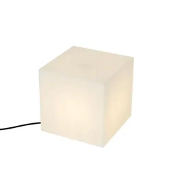 QAZQA Gartenbeleuchtung|Smarte Außenbeleuchtung*Smart-Außenleuchte weiß 30 cm quadratisch inkl. LED A60 IP44 - Nura