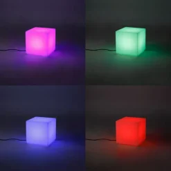 QAZQA Gartenbeleuchtung|Smarte Außenbeleuchtung*Smart-Außenleuchte weiß 30 cm quadratisch inkl. LED A60 IP44 - Nura