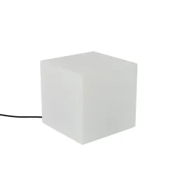 QAZQA Gartenbeleuchtung|Smarte Außenbeleuchtung*Smart-Außenleuchte weiß 30 cm quadratisch inkl. LED A60 IP44 - Nura