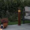 QAZQA Stehlampen Außen|Gartenbeleuchtung*Smarte Außenleuchte Rostbraun 80 cm inkl. WiFi P45 - Malios