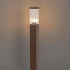 QAZQA Stehlampen Außen|Gartenbeleuchtung*Smarte Außenleuchte Rostbraun 80 cm inkl. WiFi P45 - Malios