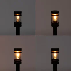 QAZQA Gartenbeleuchtung|Smarte Außenbeleuchtung*Smarte Außenleuchte schwarz 80 cm IP44 inkl. WLAN ST64 - Gleam