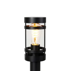 QAZQA Gartenbeleuchtung|Smarte Außenbeleuchtung*Smarte Außenleuchte schwarz 80 cm IP44 inkl. WLAN ST64 - Gleam