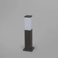 QAZQA Stehlampen Außen|Gartenbeleuchtung*Smarte Außen-Pollerleuchte Dunkelgrau 45 cm inkl. Wifi P45 - Malios