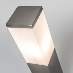 QAZQA Stehlampen Außen|Gartenbeleuchtung*Smarte Außen-Pollerleuchte Dunkelgrau 45 cm inkl. Wifi P45 - Malios