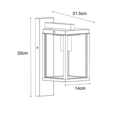 QAZQA Gartenbeleuchtung|Smarte Außenbeleuchtung*Smarte Außenwandlaterne schwarz mit geripptem Glas inkl. WLAN A60 - Charlois