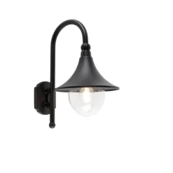 QAZQA Smarte Außenbeleuchtung|Außenwandleuchten*Smarte Außenwandleuchte schwarz IP44 inkl. Wifi A60 - Daphne