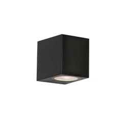 QAZQA Außenwandleuchten|Gartenbeleuchtung*Smarte Außenwandleuchte schwarz IP65 inkl. Wifi GU10 50mm - Baleno