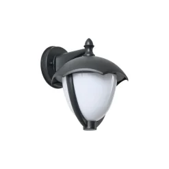 QAZQA Gartenbeleuchtung|Led-Außenleuchten*Smarte Außenwandleuchte schwarz mit Opalglas inkl. LED IP54 - Classica