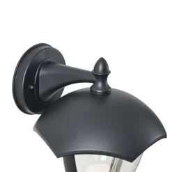 QAZQA Gartenbeleuchtung|Led-Außenleuchten*Smarte Außenwandleuchte schwarz mit Klarglas inkl. LED IP54 - Classica