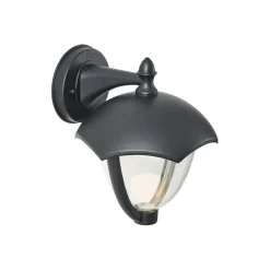 QAZQA Gartenbeleuchtung|Led-Außenleuchten*Smarte Außenwandleuchte schwarz mit Klarglas inkl. LED IP54 - Classica