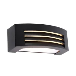 QAZQA Smarte Außenbeleuchtung|Außenwandleuchten*Smarte Außenwandleuchte schwarz IP44 inkl. WLAN A60 - Hurricane 1