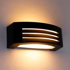 QAZQA Smarte Außenbeleuchtung|Außenwandleuchten*Smarte Außenwandleuchte schwarz IP44 inkl. WLAN A60 - Hurricane 1