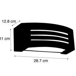 QAZQA Smarte Außenbeleuchtung|Außenwandleuchten*Smarte Außenwandleuchte schwarz IP44 inkl. WLAN A60 - Hurricane 1