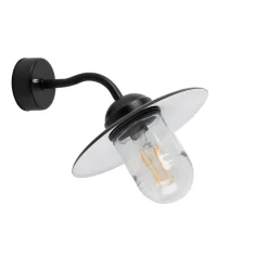 QAZQA Smarte Außenbeleuchtung|Außenwandleuchten*Smarte Außenwandleuchte schwarz IP44 inkl. WLAN A60 - München