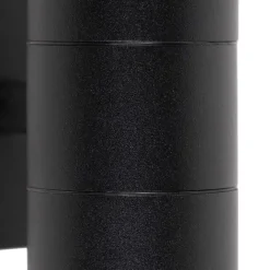 QAZQA Gartenbeleuchtung|Badezimmerlampen*Smarte Außenwandleuchte schwarz IP44 inkl. 2 WiFi GU10 - Duo