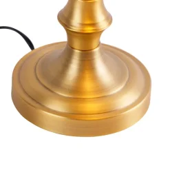 QAZQA Tischlampen|Wohnzimmerlampen*Smarte Bankerlampe Bronze mit bernsteinfarbenem Glas inkl. WiFi A60 - Banker