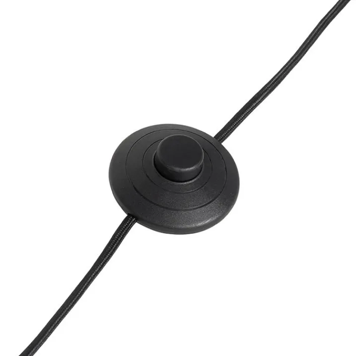 QAZQA Schlafzimmerlampen|Küchenlampen*Smarte Bogen Stehlampe Schwarz mit Gold und Rauchglas inkl. WiFi G95 - Zuzanna