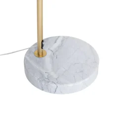 QAZQA Bogenlampen|Stehlampen*Smarte Bogenlampe Messing mit Klarglas inkl. WiFi G95 - Arc