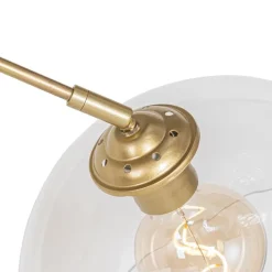 QAZQA Bogenlampen|Stehlampen*Smarte Bogenlampe Messing mit Klarglas inkl. WiFi G95 - Arc