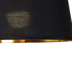 QAZQA Smarte Stehlampen|Bogenlampen*Smarte Bogenlampe schwarz mit Gold inkl. Wifi A60 - Arc Basic